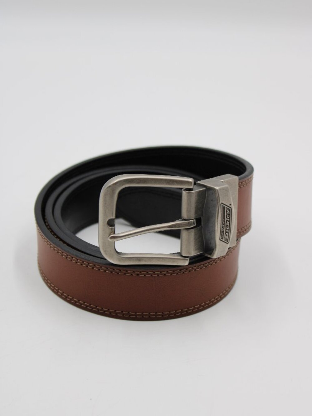 Dickies Reversible Faux Leather Belt Men Size 44 Black Brown Work Casual Classic